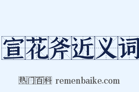 宣花斧近义词是什么意思的图片